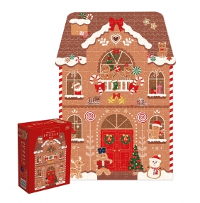 Puzzle 200: Shape Christmas 1 - Gingerbread House