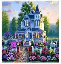 <img src='https://webimage.pl/pics/963/2/d5902444062963.jpg' style='height:440px' /> Diamentowa Mozaika Domek z ogrodem NO-1006296