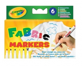 Markery Crayola do tkanin 6 sztuk