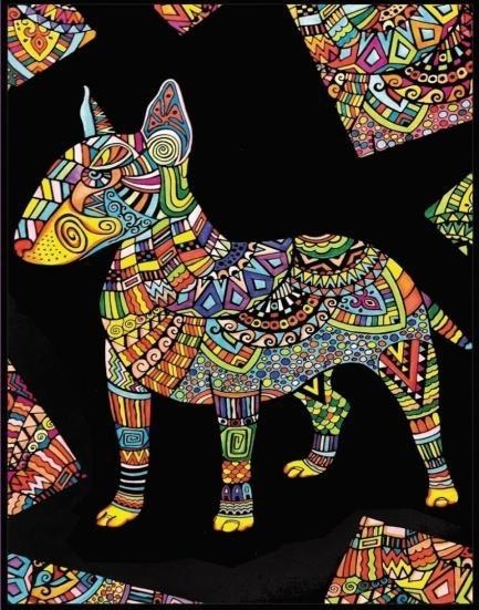 Kolorowanka welwetowa Bulterier 47x35cm