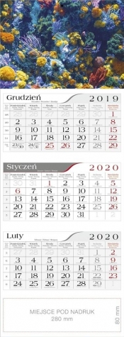 Kalendarz 2020 Trójdzielny Akwarium CRUX
