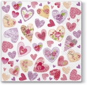 Serwetki Romantic Hearts SDL095700 - SDL077600