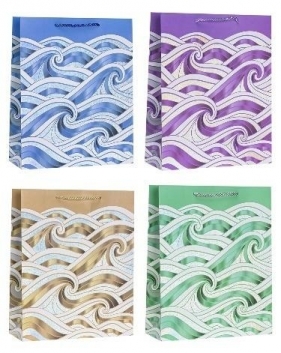 Torebka ozdobna 18x23x8cm hot-stamp mix ROZETTE