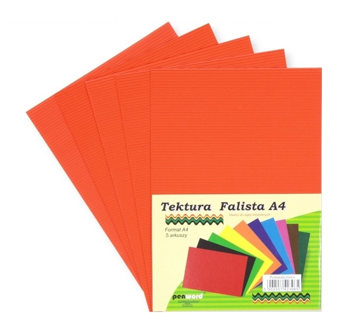<img src='https://webimage.pl/pics/965/3/d59025574239651.jpg' style='height:440px' /> Tektura A4 falista pomarańczowa 5szt