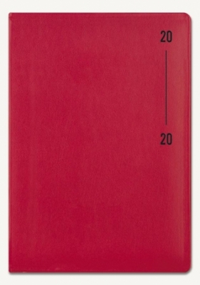 Kalendarz 2020 Książkowy A5 Note czerwony mat