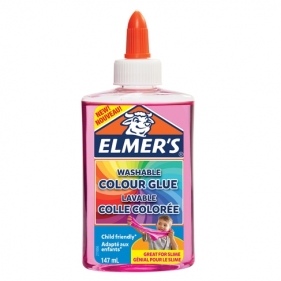 Elmer’s półprzezroczysty, kolorowy klej PVA, różowy, 147 ml, zmywalny - doskonały do Slime (2109496)