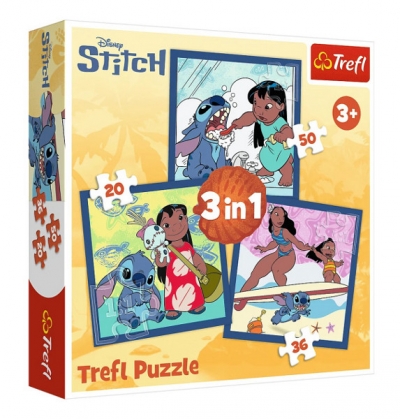 Puzzle 3w1 Czas ze Stitchem
