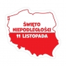 Magnes patriotyczny - 11 Listopada (mapa Polski)