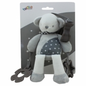 Grzechotka z klipsem New Baby - Miś 20 cm (4832b)
