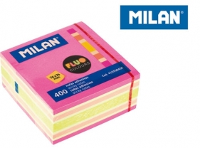 Karteczki fluo Milan kostka 76 x 76 mm 400 sztuk