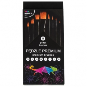 Kidea, Pędzle Premium, 8 szt.