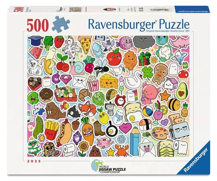 Ravensburger, Puzzle 500: Uroczy chaos w stylu kawaii (12001796)