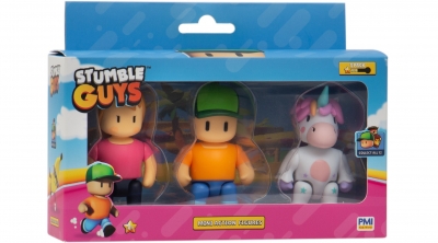 <img src='https://webimage.pl/pics/967/9/d7290117589007.jpg' style='height:440px' /> Stumble Guys Mini Action Figures 3 Pack Mr. Stumble Ms. Stumble Sprinkles