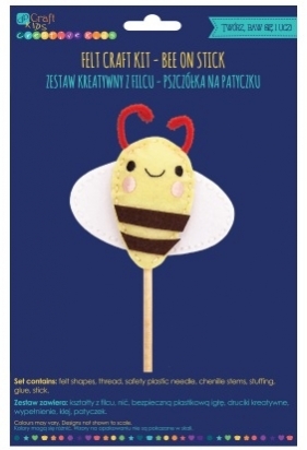 Zestaw kreatywny z filcu pszczółka na patyczku KSFI-256