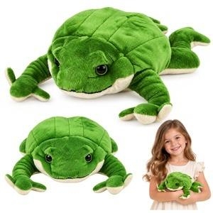 Pluszowa żabka obciążeniowa zielona 26cm