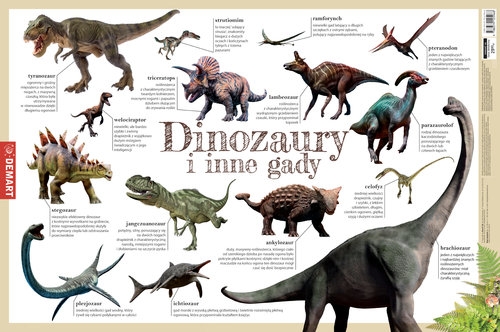 Podkładka na biurko DINOZAURY I INNE GADY