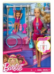 Barbie zestaw sportowy + lalki. Trenerka gimnastyki (FKF75)