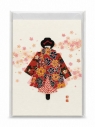 Karnet FGC-67 Lalka w kimono z papieru Chiyogami
