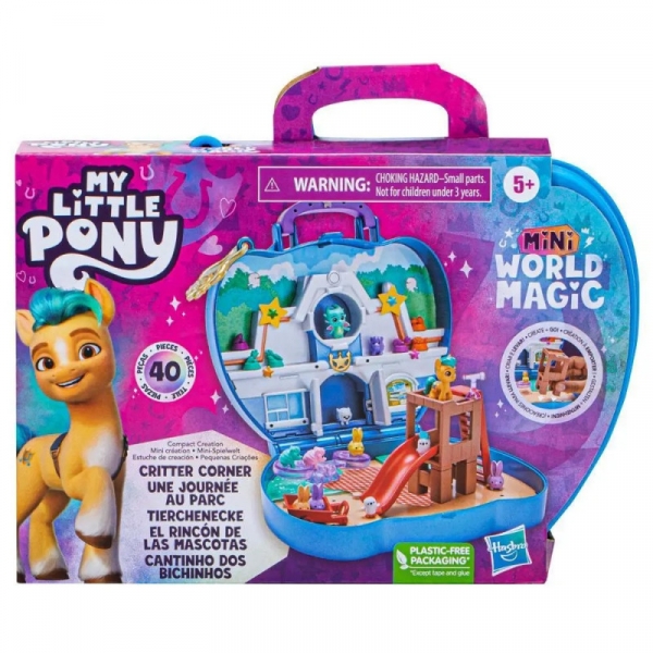 <img src='https://webimage.pl/pics/969/0/d5010994204969.jpg' style='height:440px' /> Zestaw figurek My Little Pony Mini World Magic Kompaktowe Miasteczko Kącik Zwierzaków (F3876/F6440)