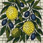 Malowanie po numerach - Witraż. Cytryny 30x30cm