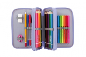 Piórnik potrójny BackUp z wyposażeniem - Violet kittens (PB7EW25)