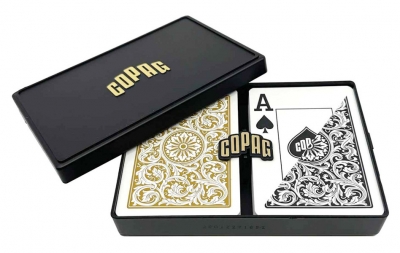 Karty do pokera 1546 złoto/czarne