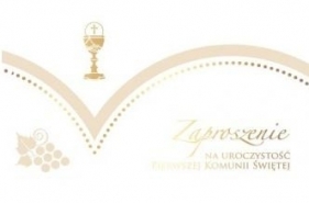 Zaproszenia komunijne. Pierwsza komunia święta - PMZ-002