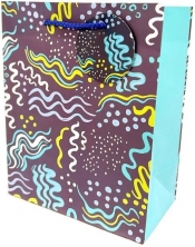 Torebka ozdobna matowa 18x23x10cm granat