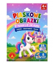 Piaskowe malowanki z naklejkami - Jednorożec ALEX