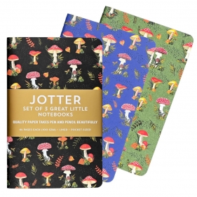 Notatniki Jotter Grzyby 9x14cm, 3szt