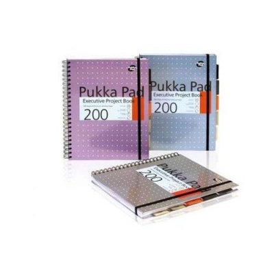 Kołozeszyt Pukka Pad # A5/200k Project Book Metallic srebrny