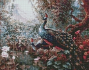 Diamentowa mozaika - Bajkowe pawie 40x50cm