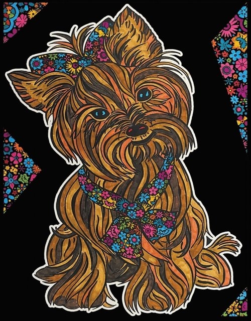 Kolorowanka Welwetowa Colorvelvet 47x35 cm Yorkshire Terrier
