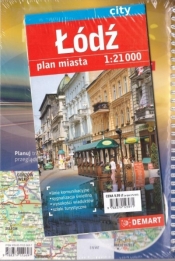 Plan mista - Łódź 1:21 000 + atlas sam. Polska - Opracowanie zbiorowe