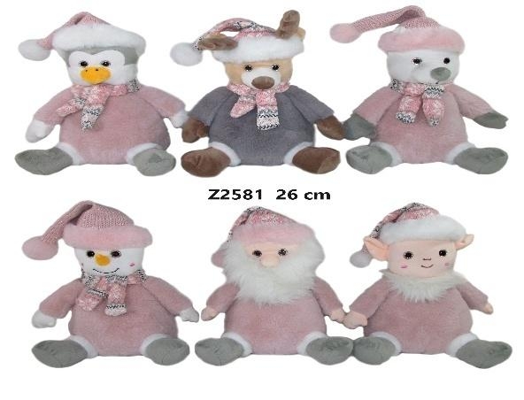 Zwierzęta świąteczne 26cm MIX