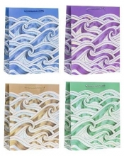 Torebka ozdobna 26x32x10cm hot-stamp mix ROZETTE