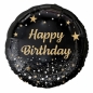 Balon foliowy Happy Birthday czarny 18 cali