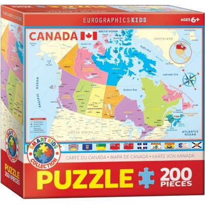 Puzzle 200 Smartkids EG-Map of Canada for Kids 6200-0797