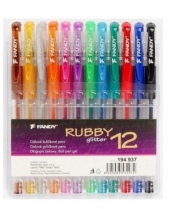 Długopis żelowy Rubby glitter 12 kolorów