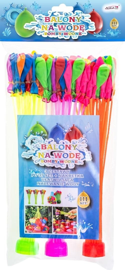 Balony wodne z nakrętką do nalewan 111szt