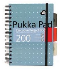 Kołozeszyt Pukka Pad # A5/200k Executive Project Book Metallic niebieski