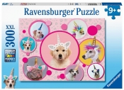 Ravensburger, Puzzle XXL 300: Pieski jednorożce (13297)