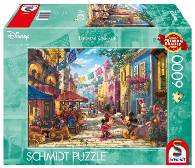 <img src='https://webimage.pl/pics/973/3/d4001504573973.jpg' style='height:440px' /> Puzzle 6000 PQ T.Kinkade Myszka Miki and Minnie w Meksyku 112334