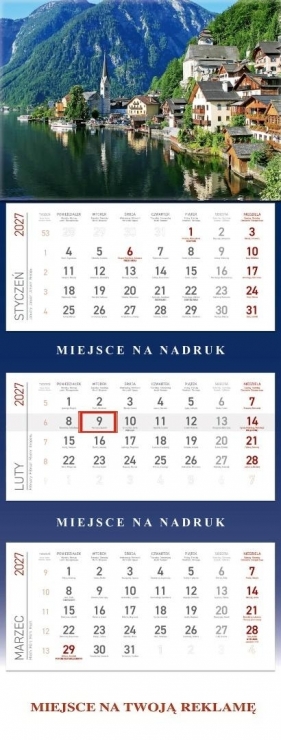Kalendarz 2027 trójdzielny Jezioro - Opracowanie zbiorowe
