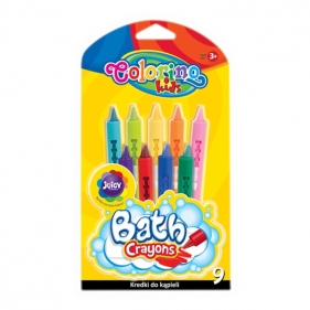 Kredki do kąpieli Colorino Kids, 9 kolorów (38973PTR) (OUTLET - USZKODZENIE)
