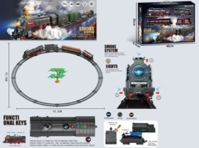 Zestaw z pociągiem 48 elementów dym, światło, dźwięk (008995)