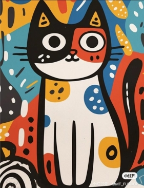 Malowanie po numerach 40x50cm Kot Picasso