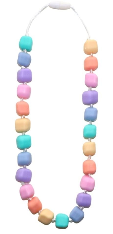 Sensoryczny naszyjnik pastel - gryzak