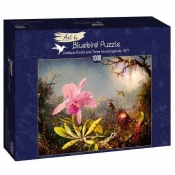 Bluebird Puzzle 1000: Orchidea Cattleya i trzy kolibry (60097)