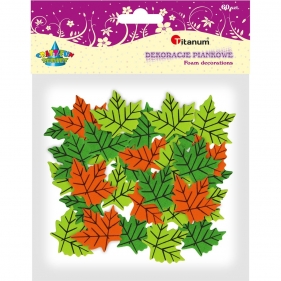 Dekoracje piankowe liście, 60 szt. (307836)